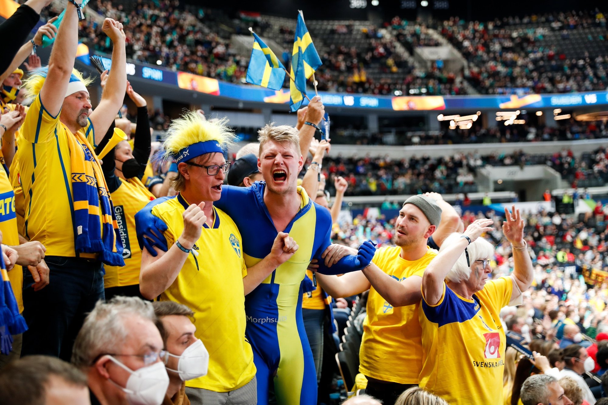 Swedish fans at Mens Euro